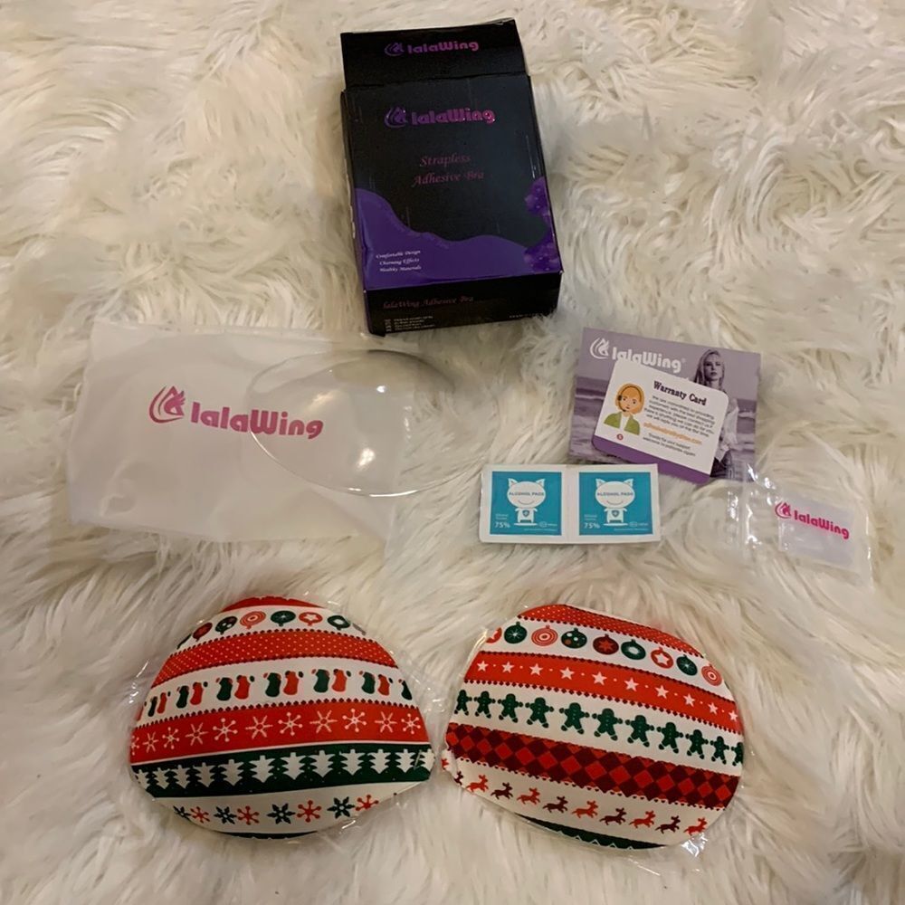 Size D Cup adhesive bra.  NEW in box